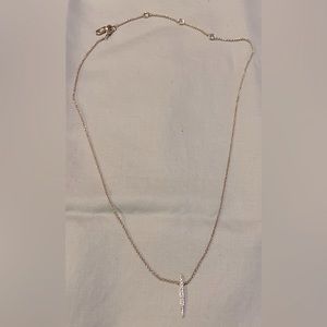 Stella and Dot rose gold Pave necklace